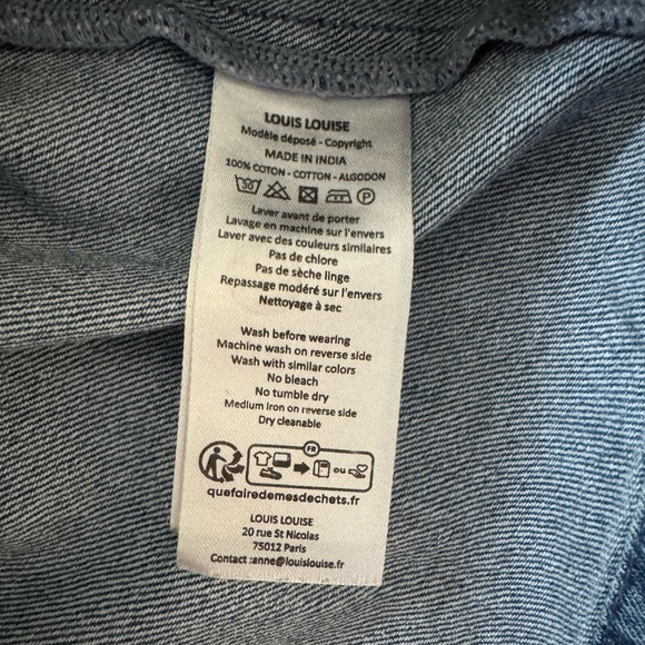 Louis Louise Girl’s Dress Kitchen Washed Denim Size 6 - Picture 6 of 6